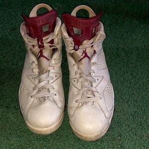 Air Jordan 6 retro OG 2015 ‘maroon’ branding on the heel just like in 1991